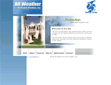 Tablet Screenshot of allweathershutters.com